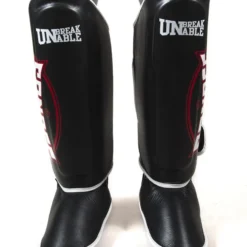 MUAY THAI Sandee KIDS Cool-Tec Black, White & Red Synthetic Leather Boot Shinguard