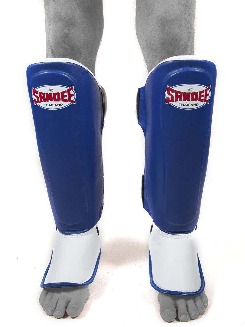 MUAY THAI Sandee KIDS Authentic Blue & White Synthetic Leather Boot Shinguard 2 MUAY THAI Sandee KIDS Authentic Blue & White Synthetic Leather Boot Shinguard