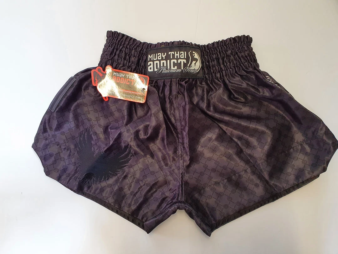 Muay Thai Addict-Platinum Series - Black Quantum Pattern 1 Muay Thai Addict-Platinum Series - Black Quantum Pattern